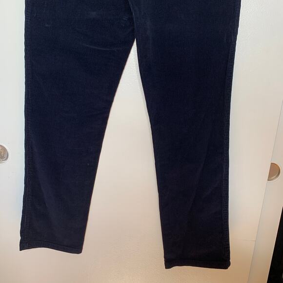 NWT Vintage 90s Bill Blass women's navy blue high rise corduroy pants US 8 - Picture 6 of 9
